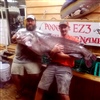 Rocky Baker (far left) of Four Oaks broke the blue catfish record on July 10 with a 127-pound 1-ounce blue catfish. 